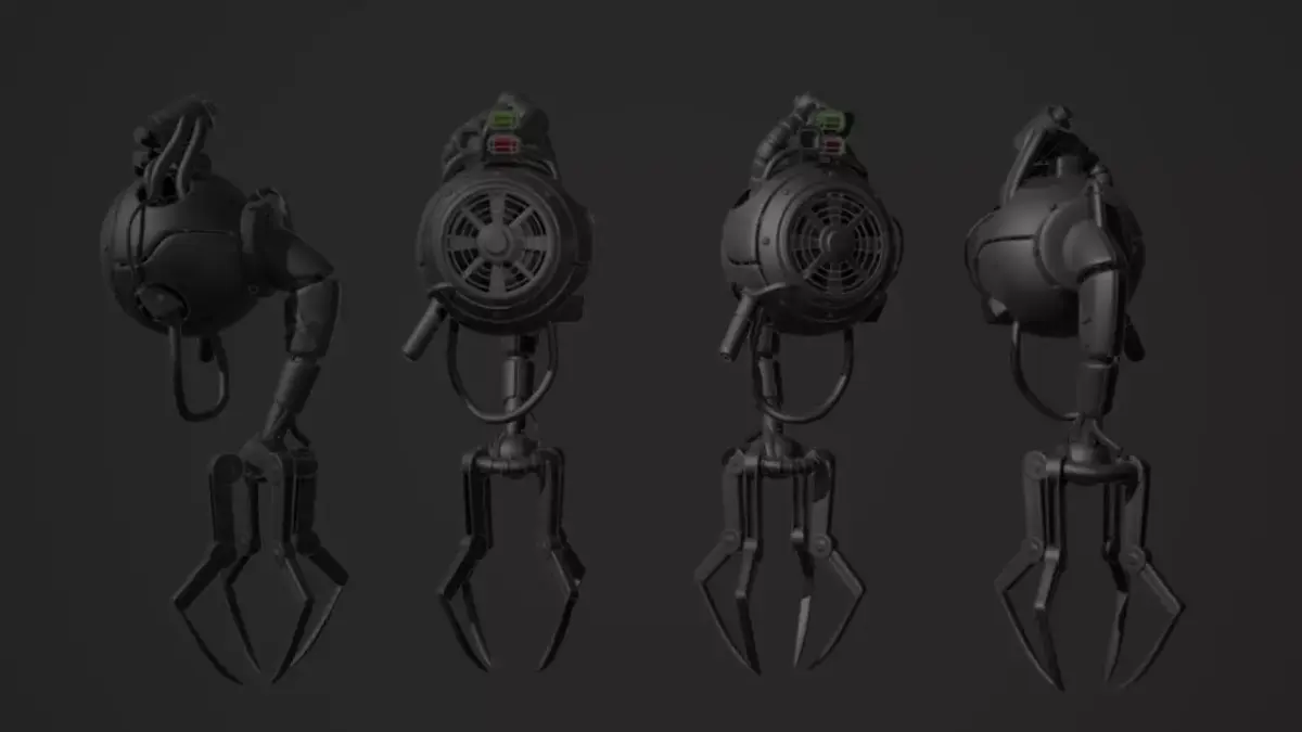 simple mecha design 3D model