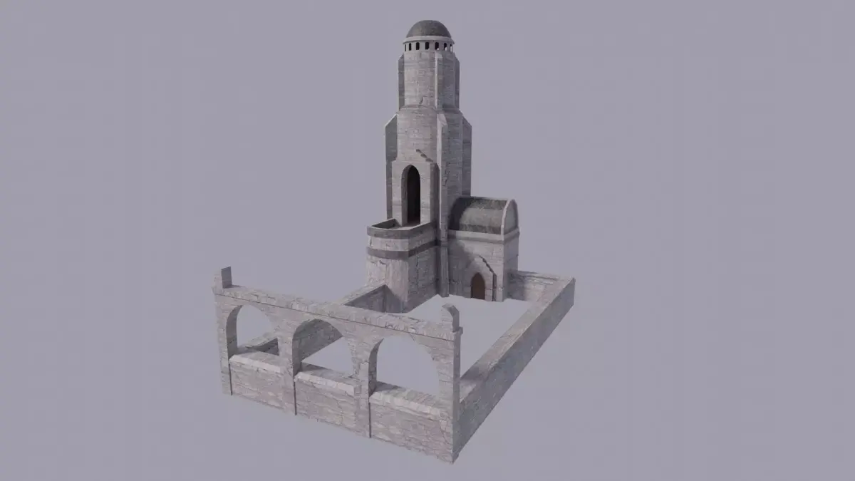 Gondor Archery Range Low-poly 3D model