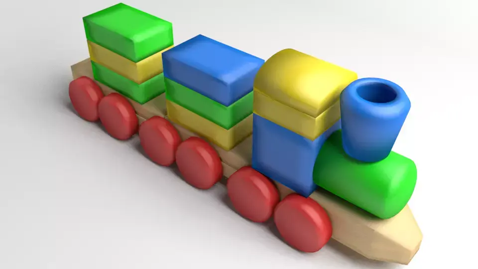 Train Toddler Toy 3D model