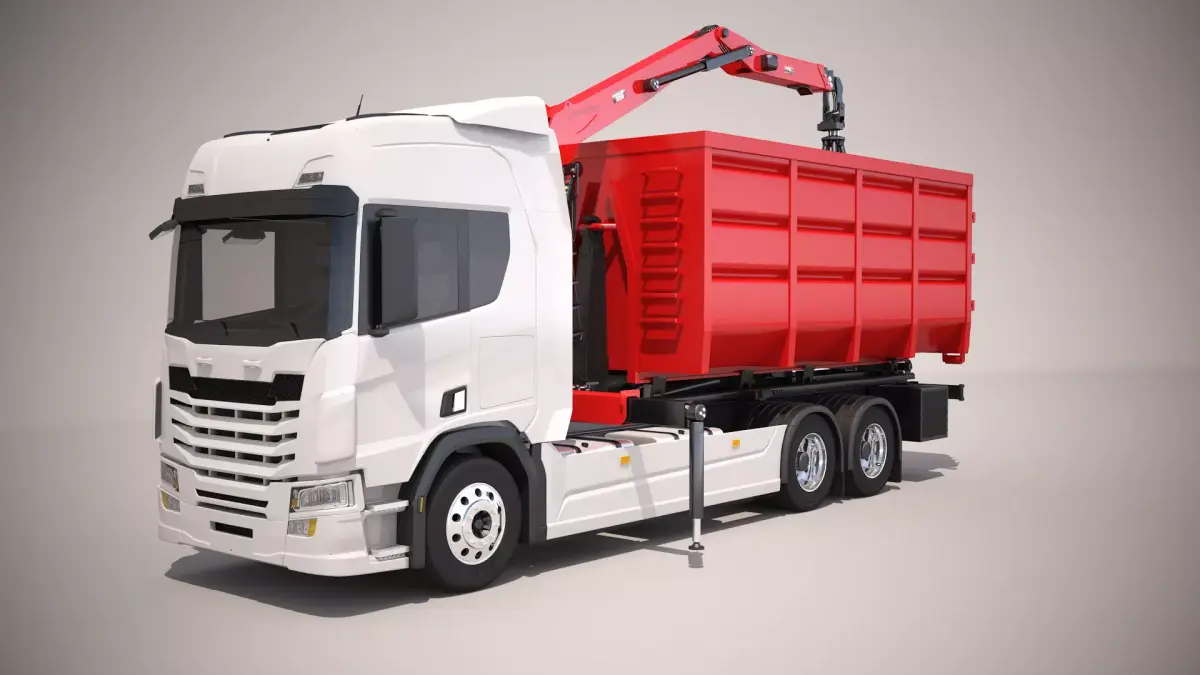 Generic Waste Handling Crane Truck 3D model