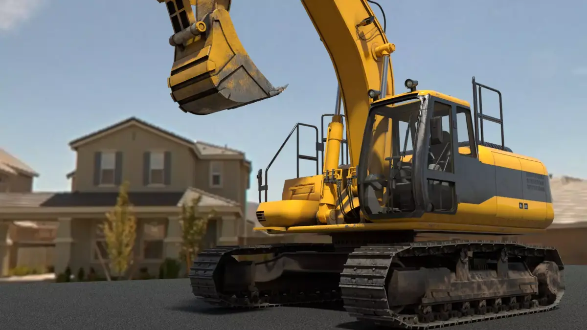 Excavator Low-poly 3D model Low-poly
