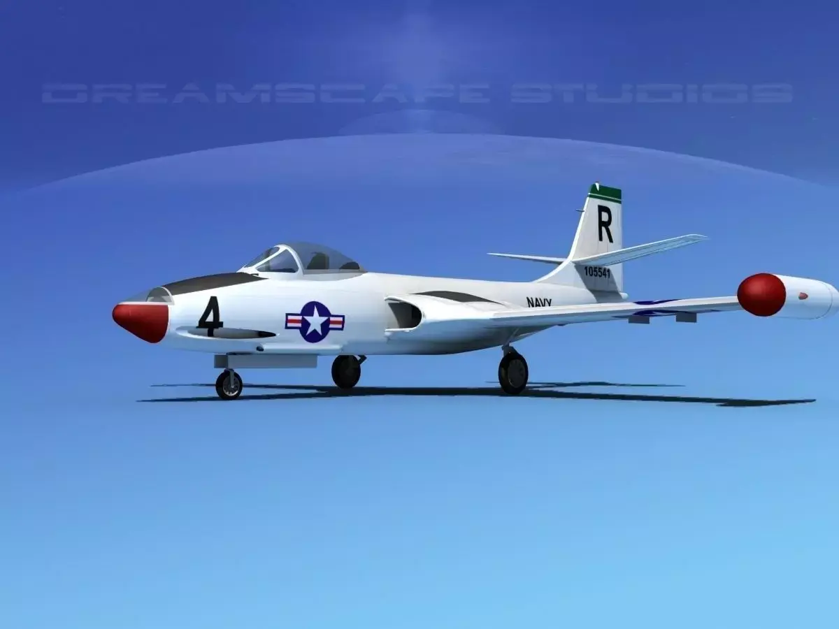 McDonnell F2H2 Banshee V08 3D model