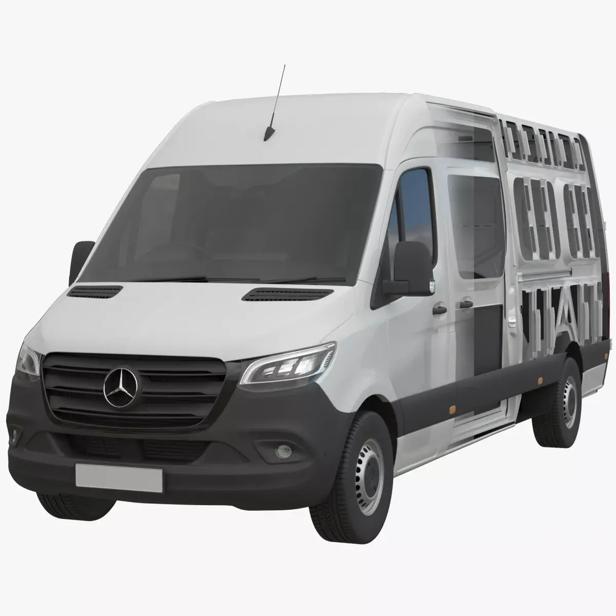 UK  Mercedes-Benz Sprinter Detailed interior Long High Roof 2023 3D model
