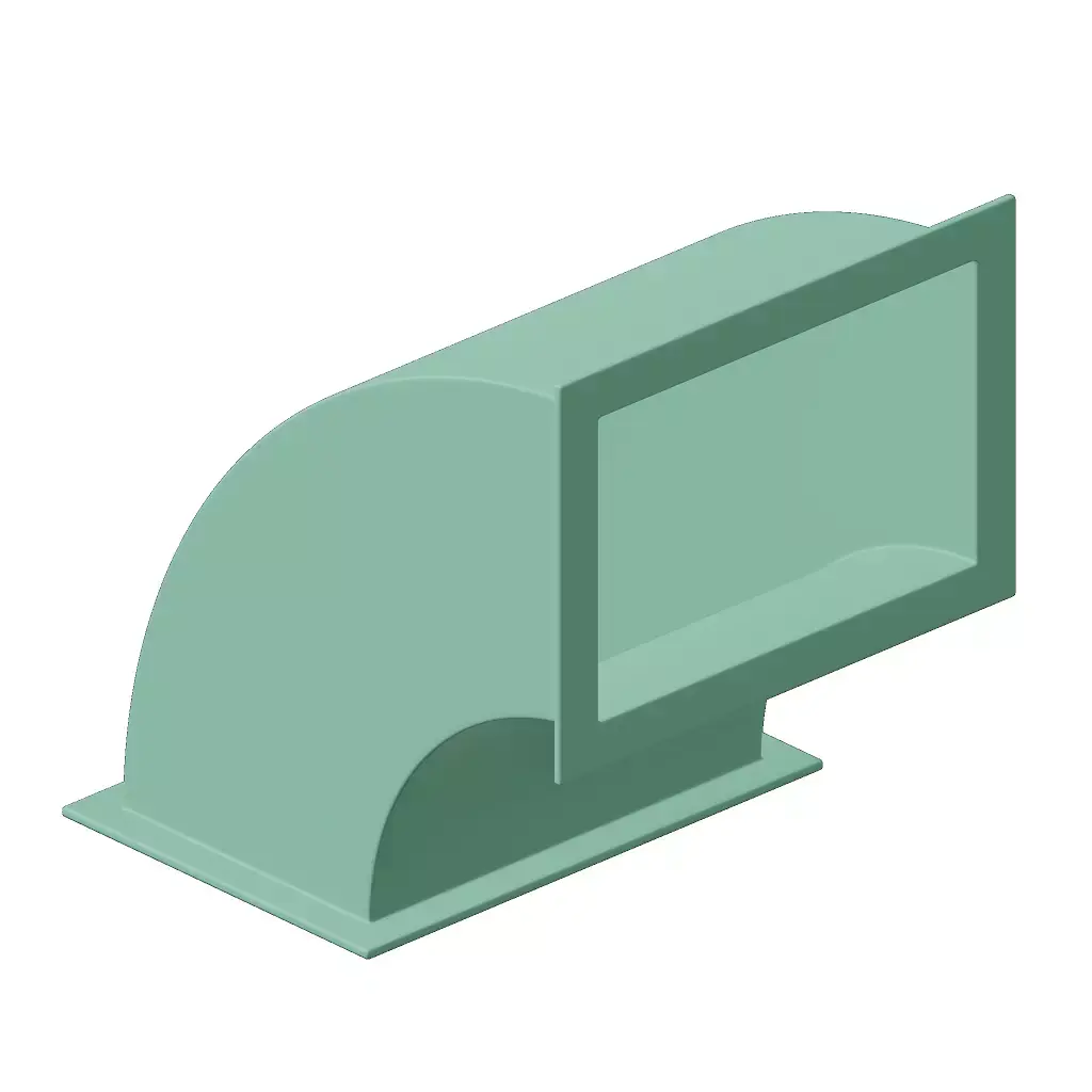 Plastic Rectangular Elbow Duct Toy 3D model