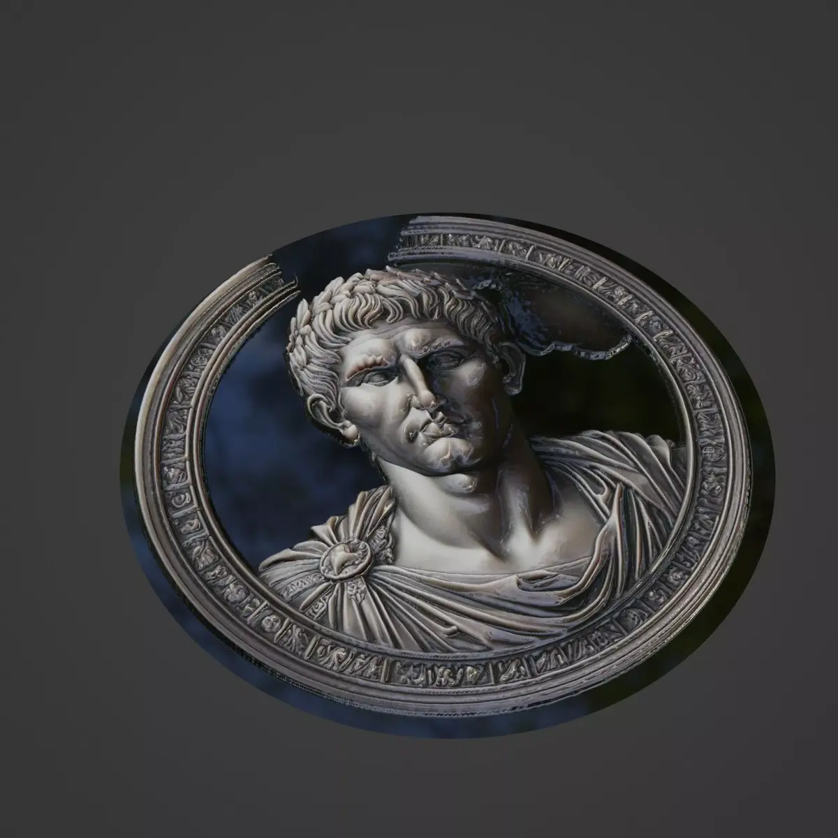 Julius Caesar Medallion 3D print model get