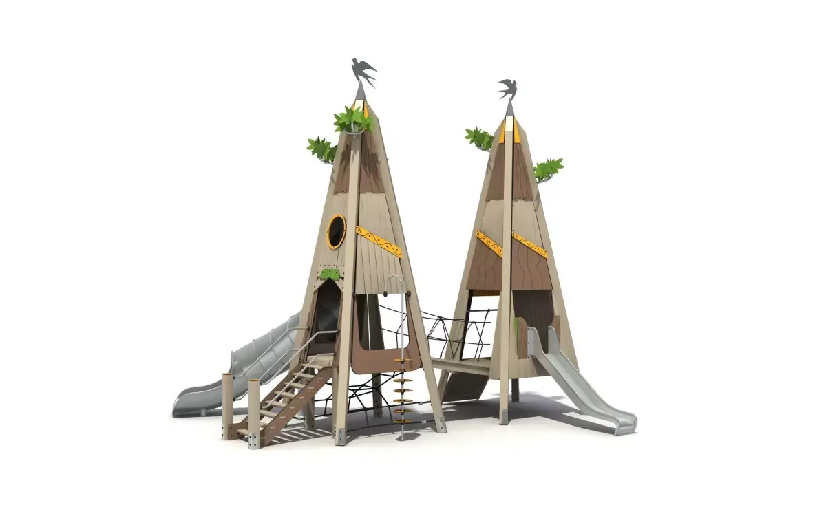Kids outdoor commercial play structure 3D model 3D model shop