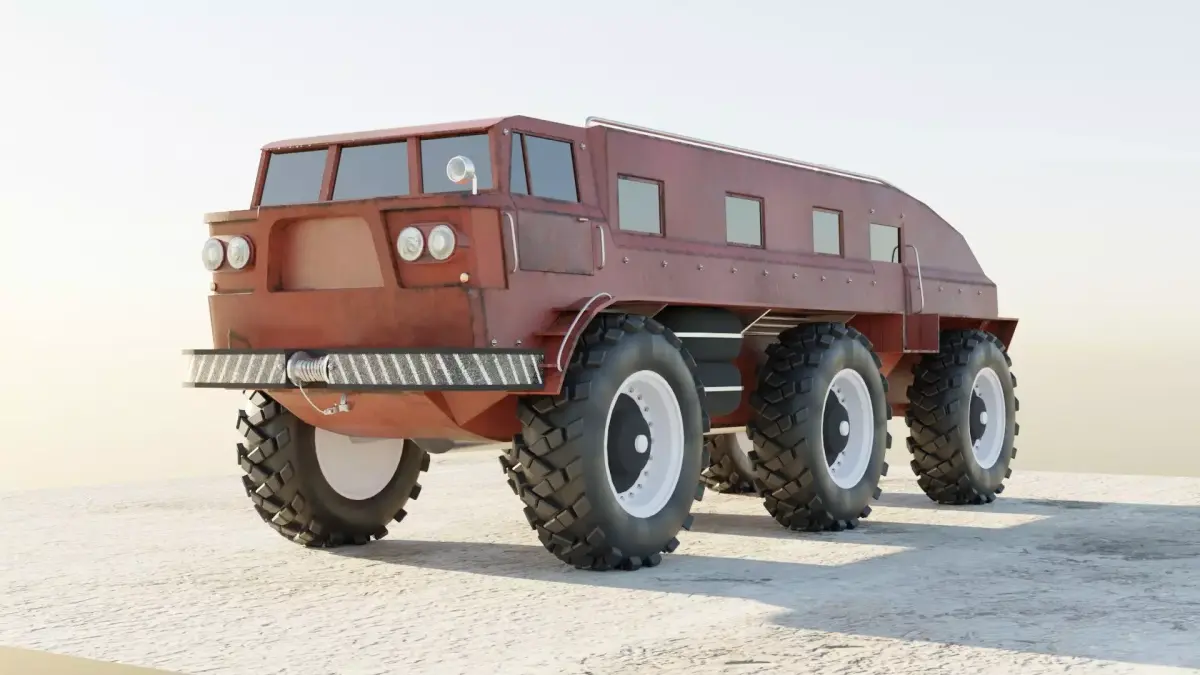 ZIL-E167 soviet monster truck - free model Free low-poly 3D model