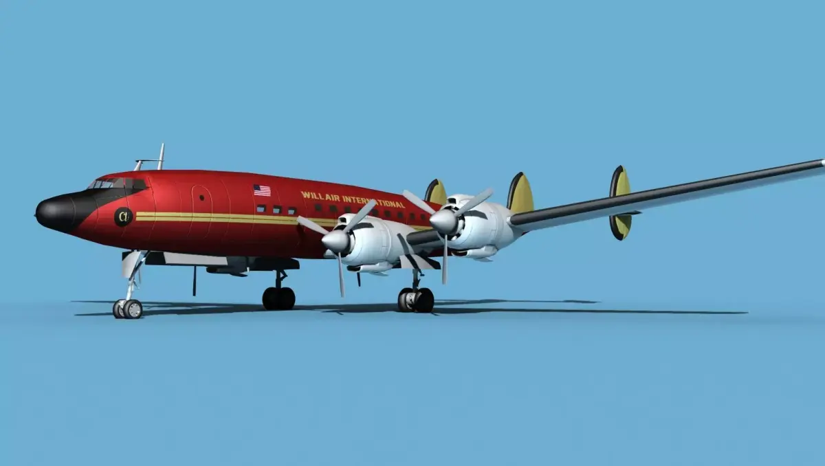 Lockheed L1649 Star Liner Willair International 3D model