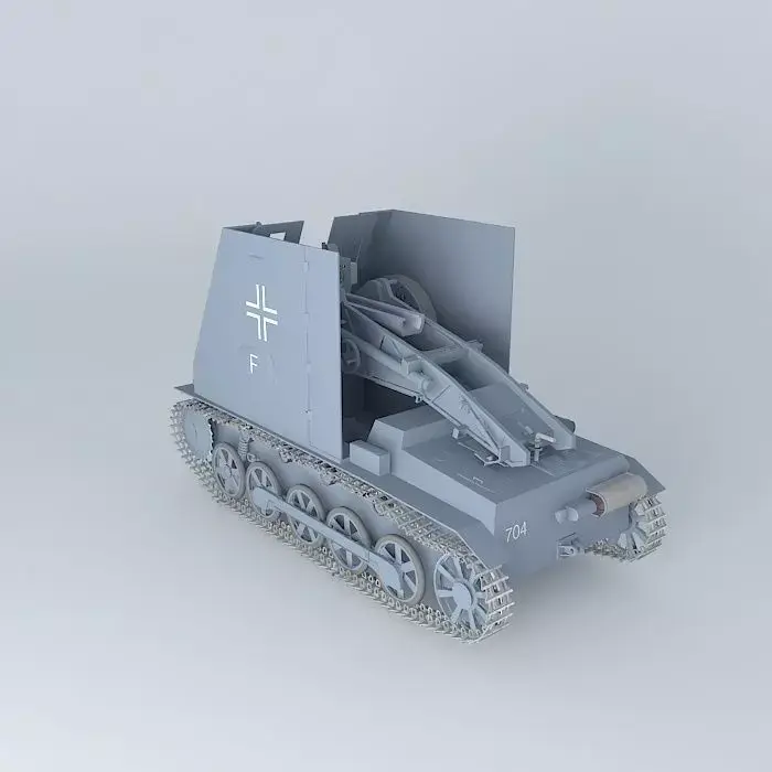 15 cm sIG 33 Sf on Panzerkampfwagen I Ausf B 3D model