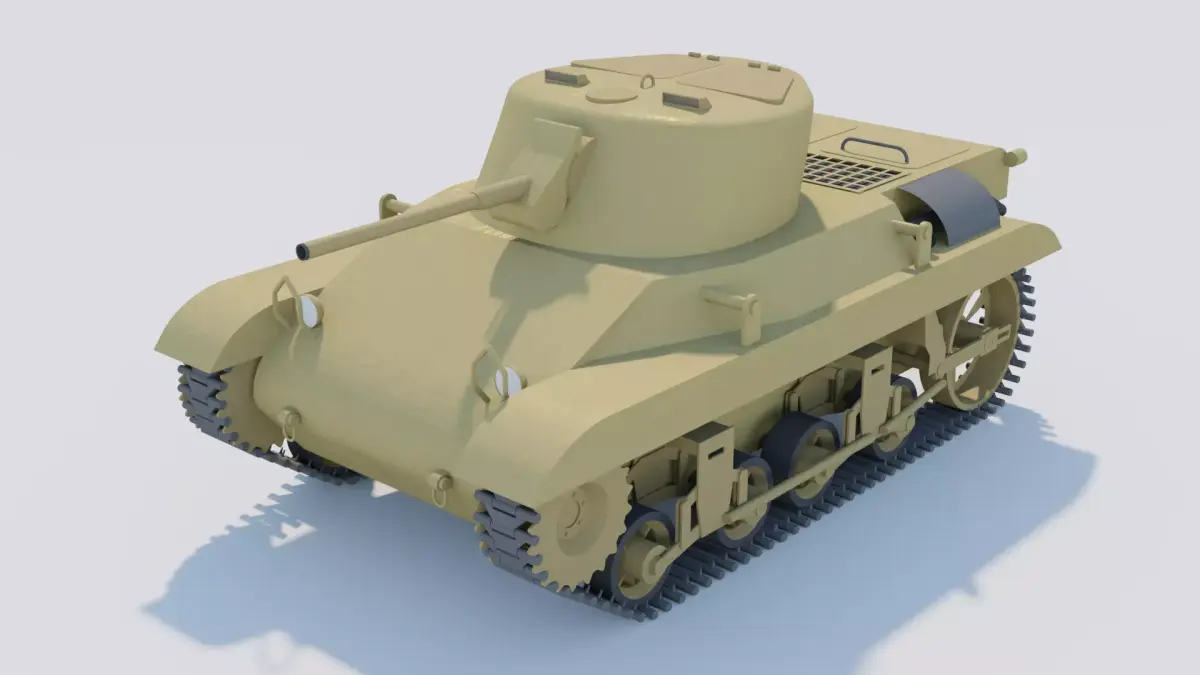 M22 Locust Tank Low-poly 3D model