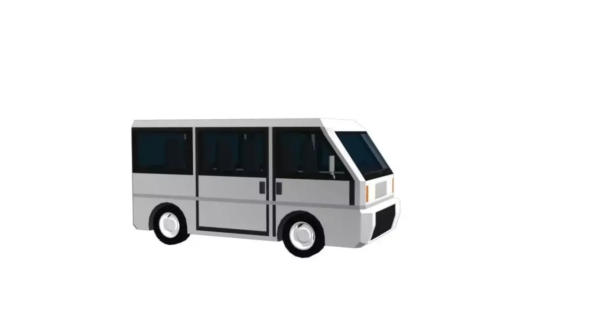 Micro Van  Low-poly 3D model