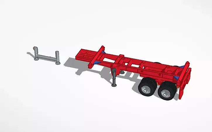 20ft Container Trailer 3D print model