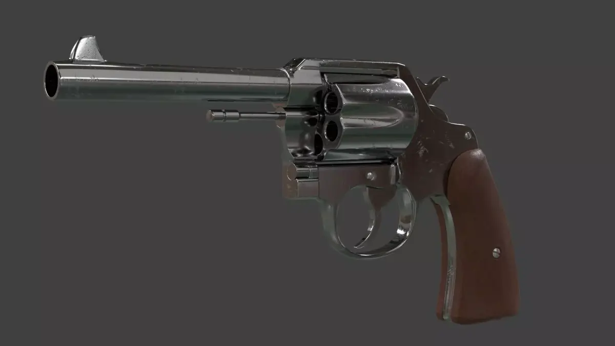 Colt 1917 Low-poly 3D model