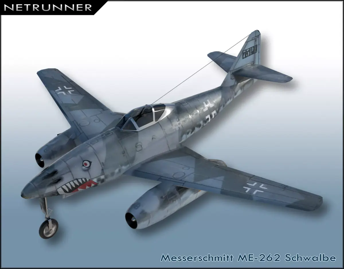 Messerschmitt ME-262 Schwalbe Low-poly 3D model