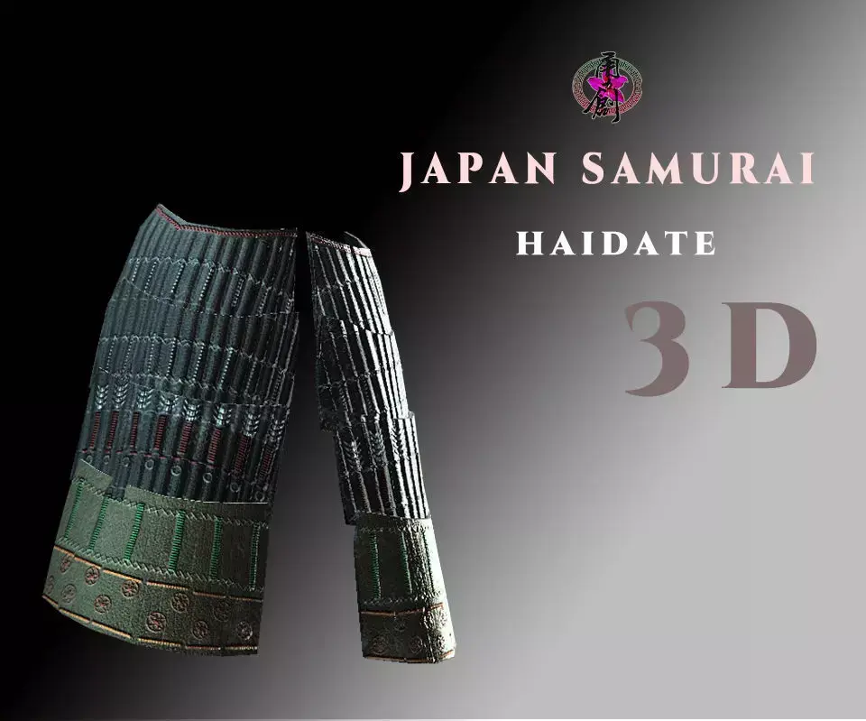 Japan Samurai Haidate Low-poly 3D model
