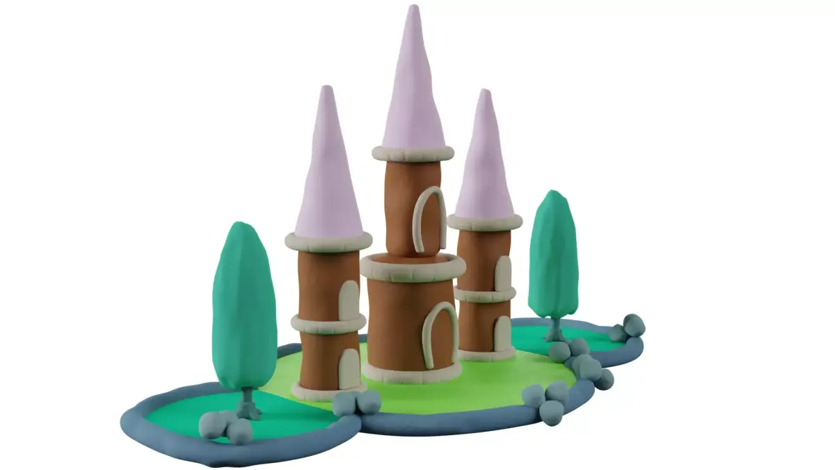 Clay castle 3D model