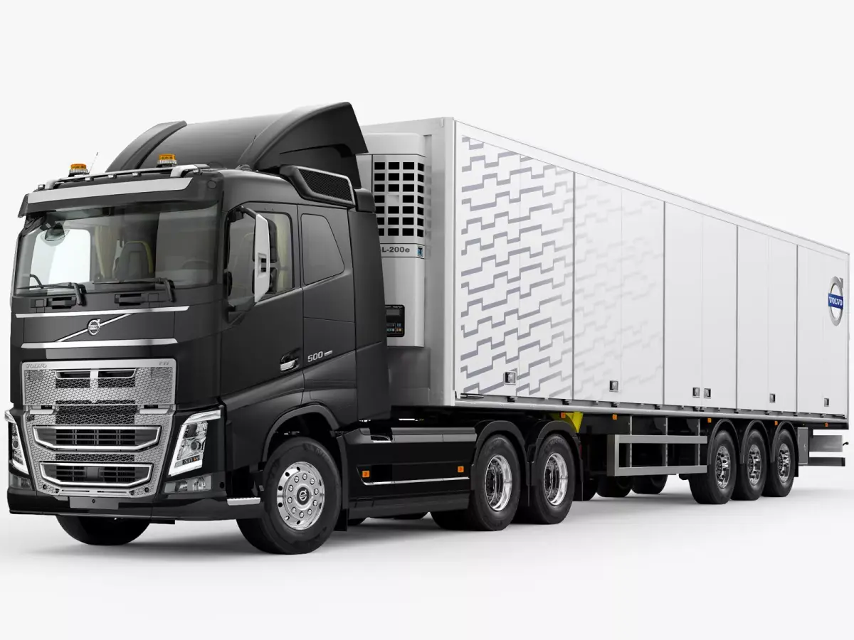 VOLVO FH 6X4 Sleeper Cab with Trailer 3D model