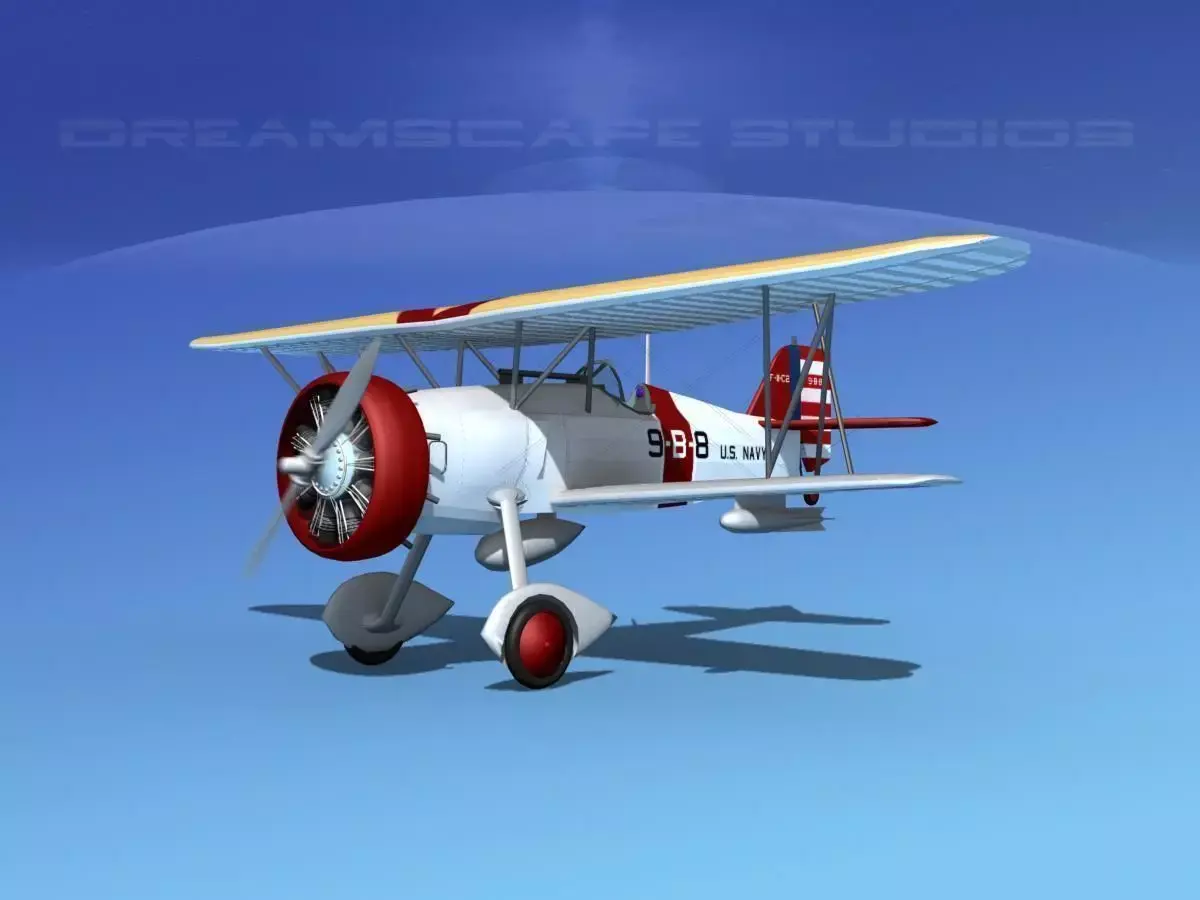 Curtiss F-11-C2 Goshawk V06 3D model
