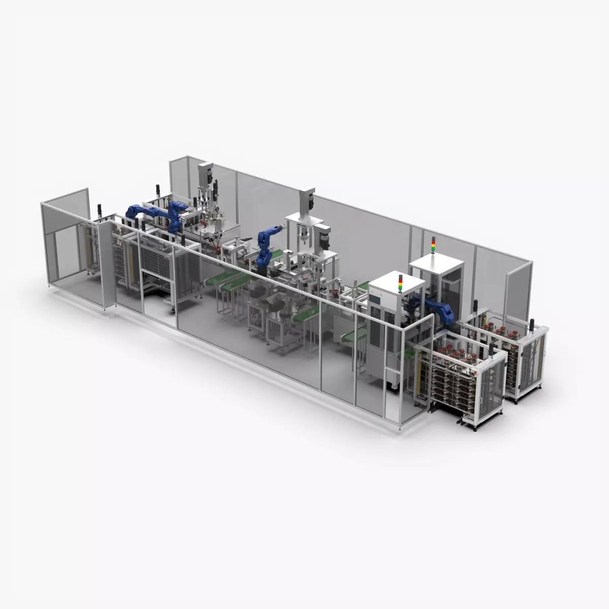 Automatic Booster Impeller Assembly and Pressing  Line 3D model