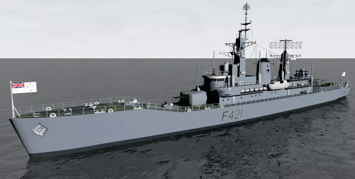 HMNZS Canterbury - F421 - Leander Class Frigate 3D model