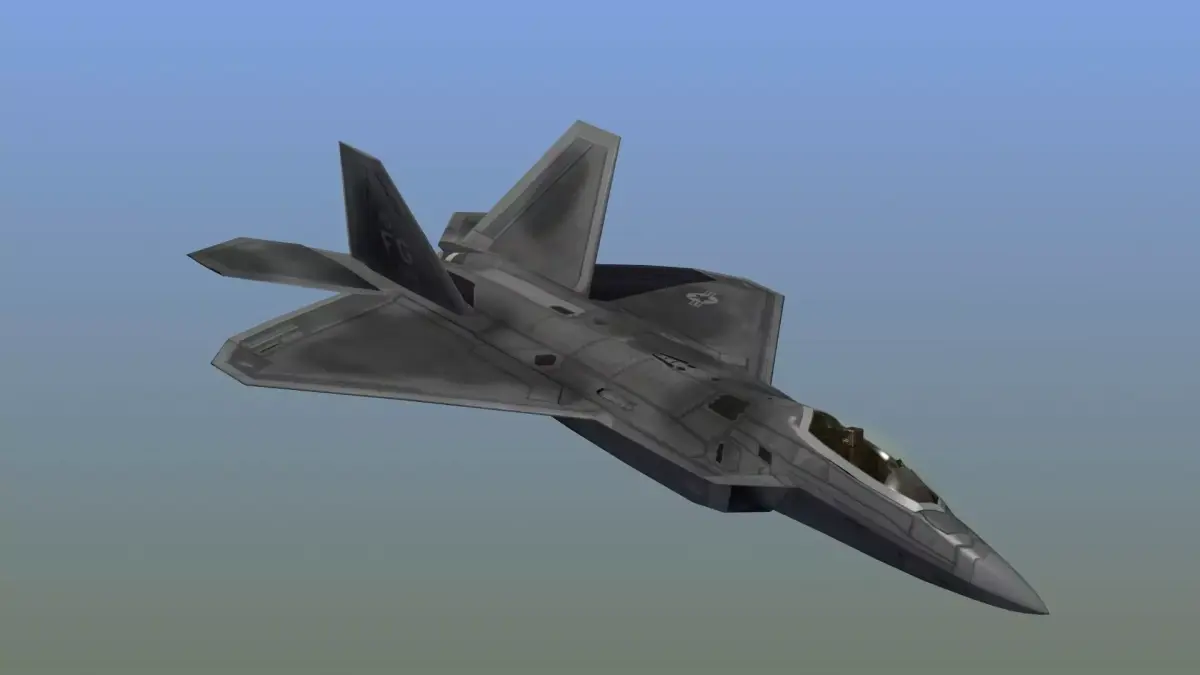 F-22 Stealth Fighter Low-poly 3D model
