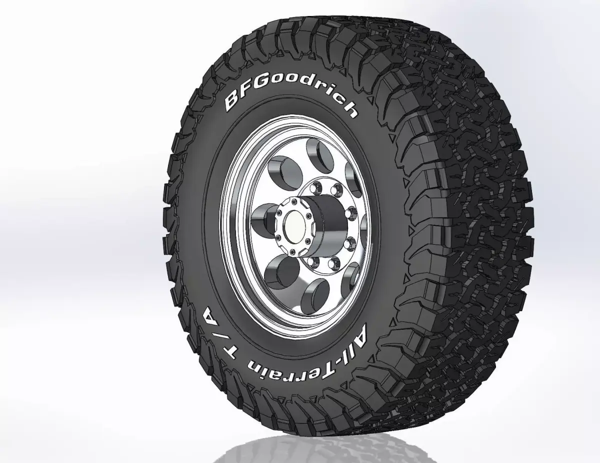 Wheels Pro Comp Xtreme 1069 17inch for scale model 3D print model