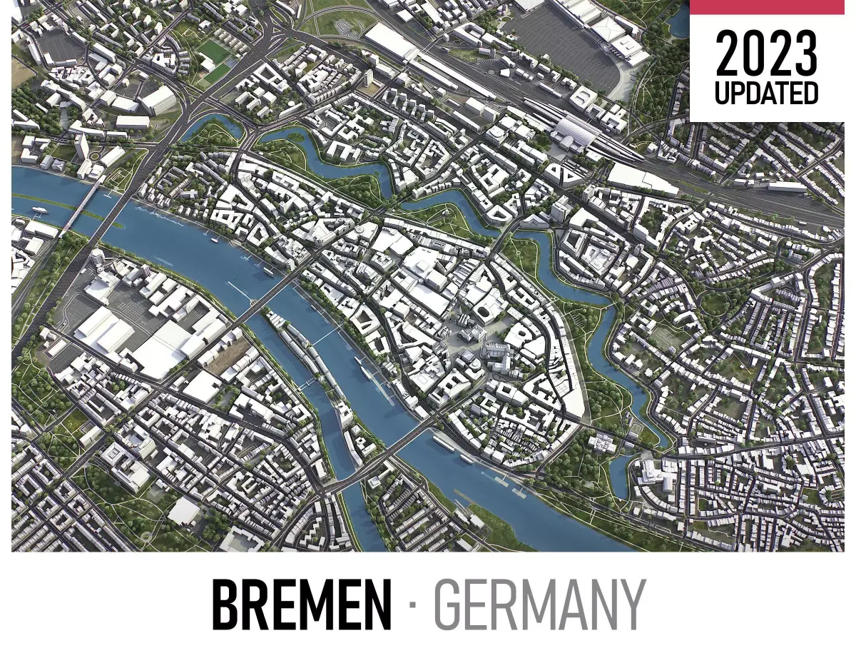 Bremen Low-poly 3D model