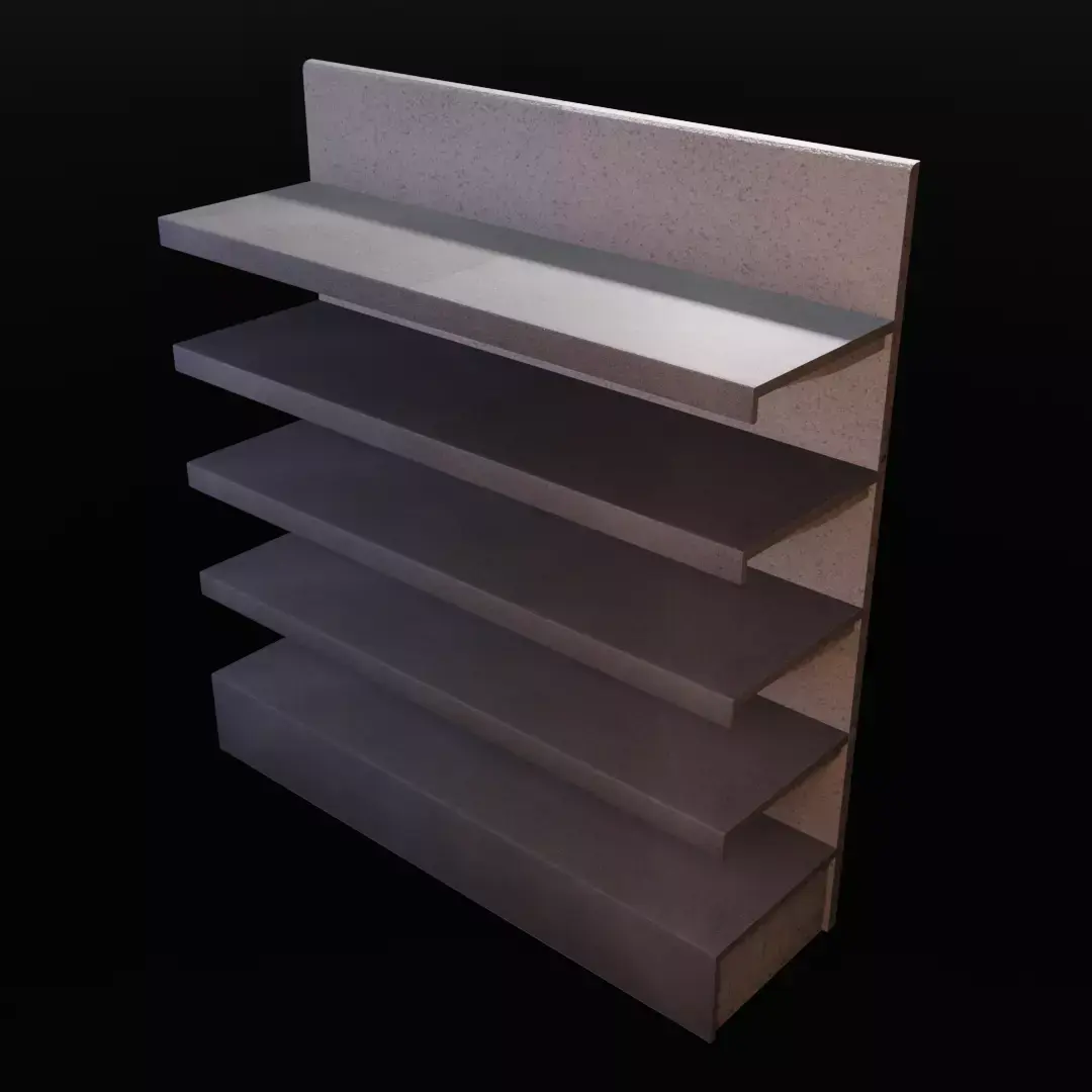 Store Shelf Low-poly 3D model