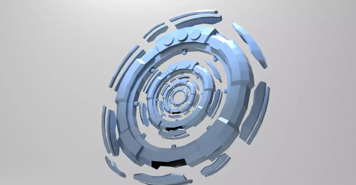 Sci Fi Arch Portal Gateway 2 3D model