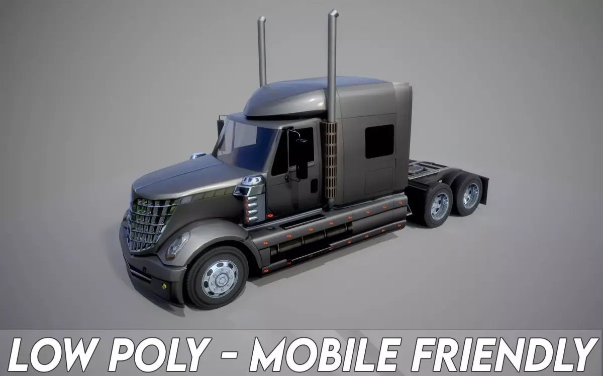 American Truck 2 and upgrades - Mobile Asset Low-poly 3D model