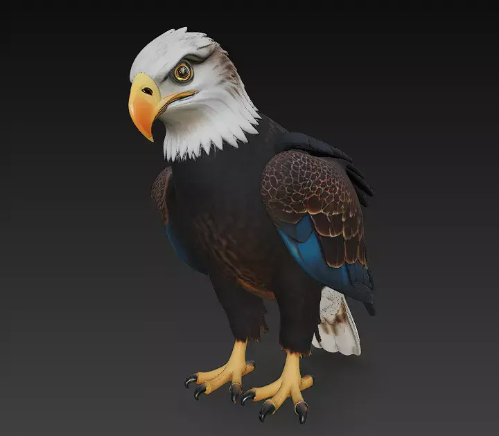 Eagle Realistic 3D Model - Low Poly Realistic Low-poly 3D model