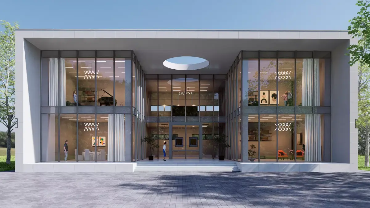 INVESTRIBE Office Building Low-poly 3D model