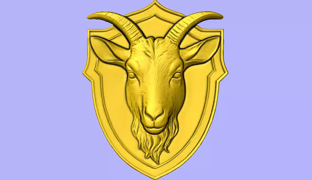 ESCUDO COM BODE 3D model