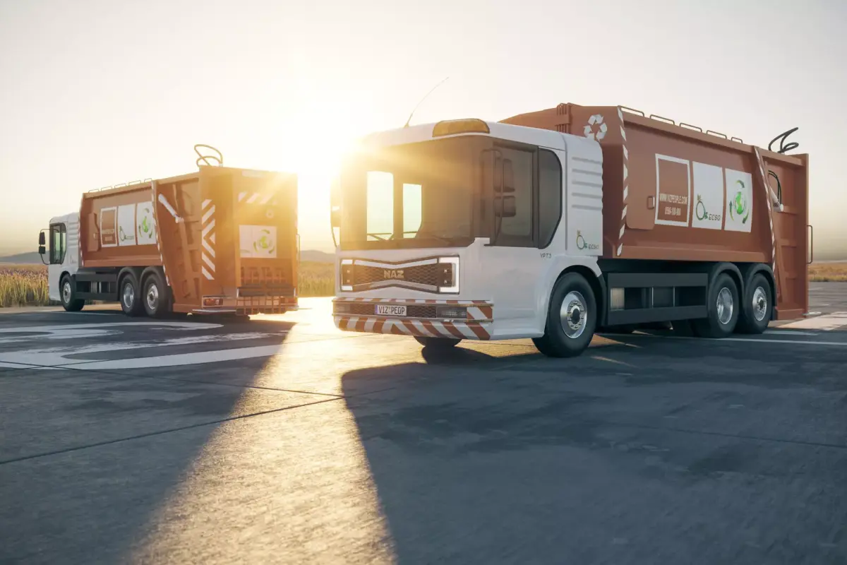 Organic garbage truck unbranded 3D model