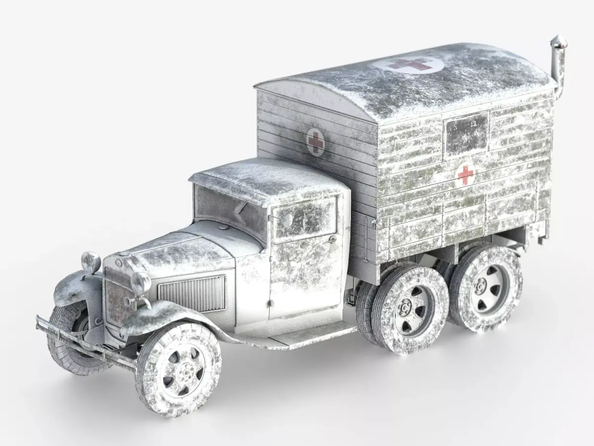 GAZ-AAA with Shelter  3D model
