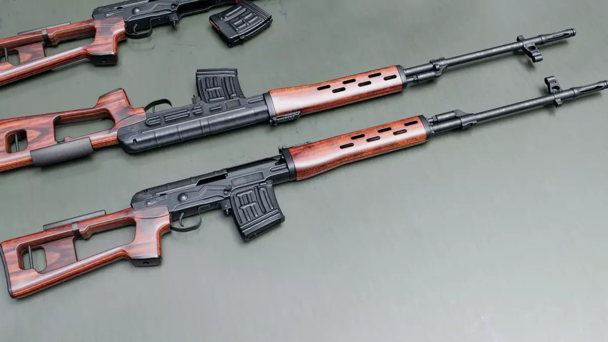 SVD rifle Low-poly 3D model