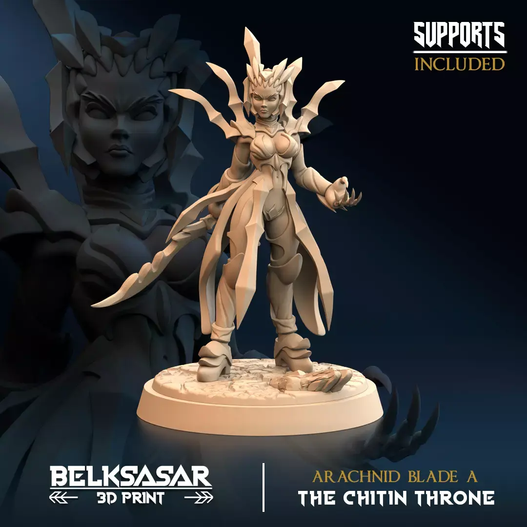 Spider Female Warrior Arachnid Blade A 3D print model