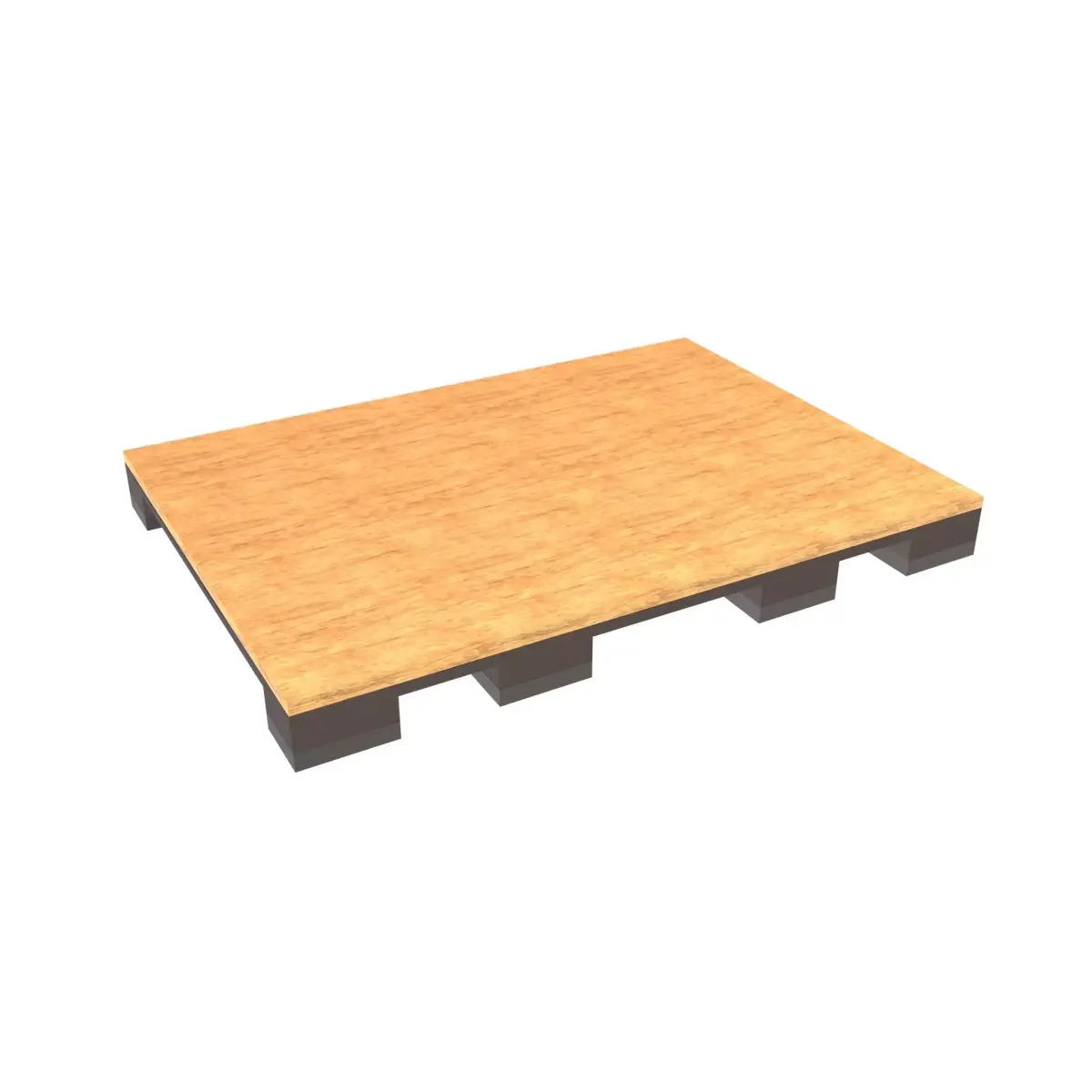 Wooden Platform v1 002 Low-poly 3D model