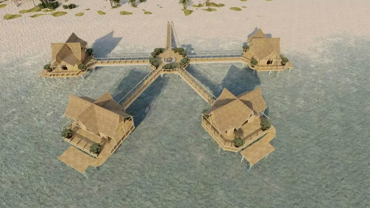 Hotel Beach 3D model