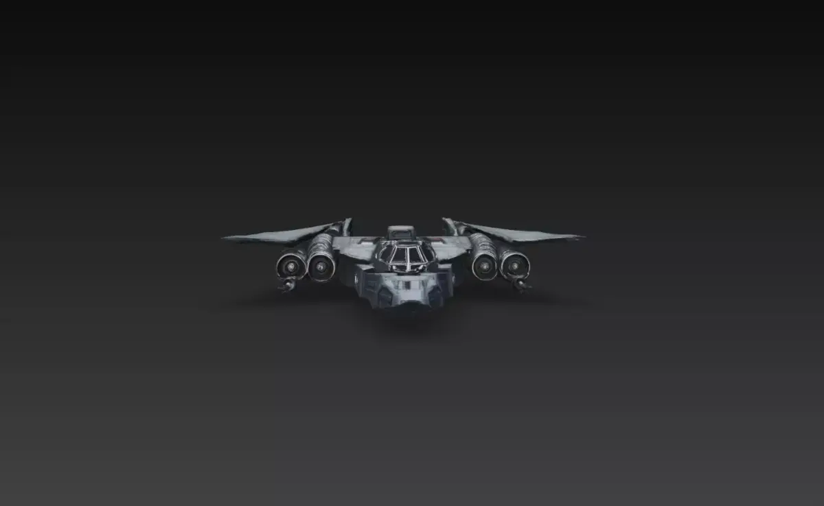 Sci-Fi Heavy Bomber Strike Aircraft 3D Print STL 3D print model