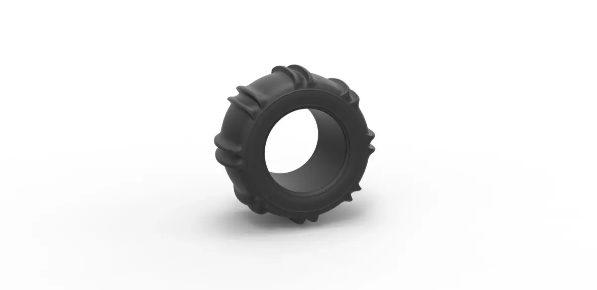 Dune buggy rear tire 9 Scale 1 to 25 3D print model