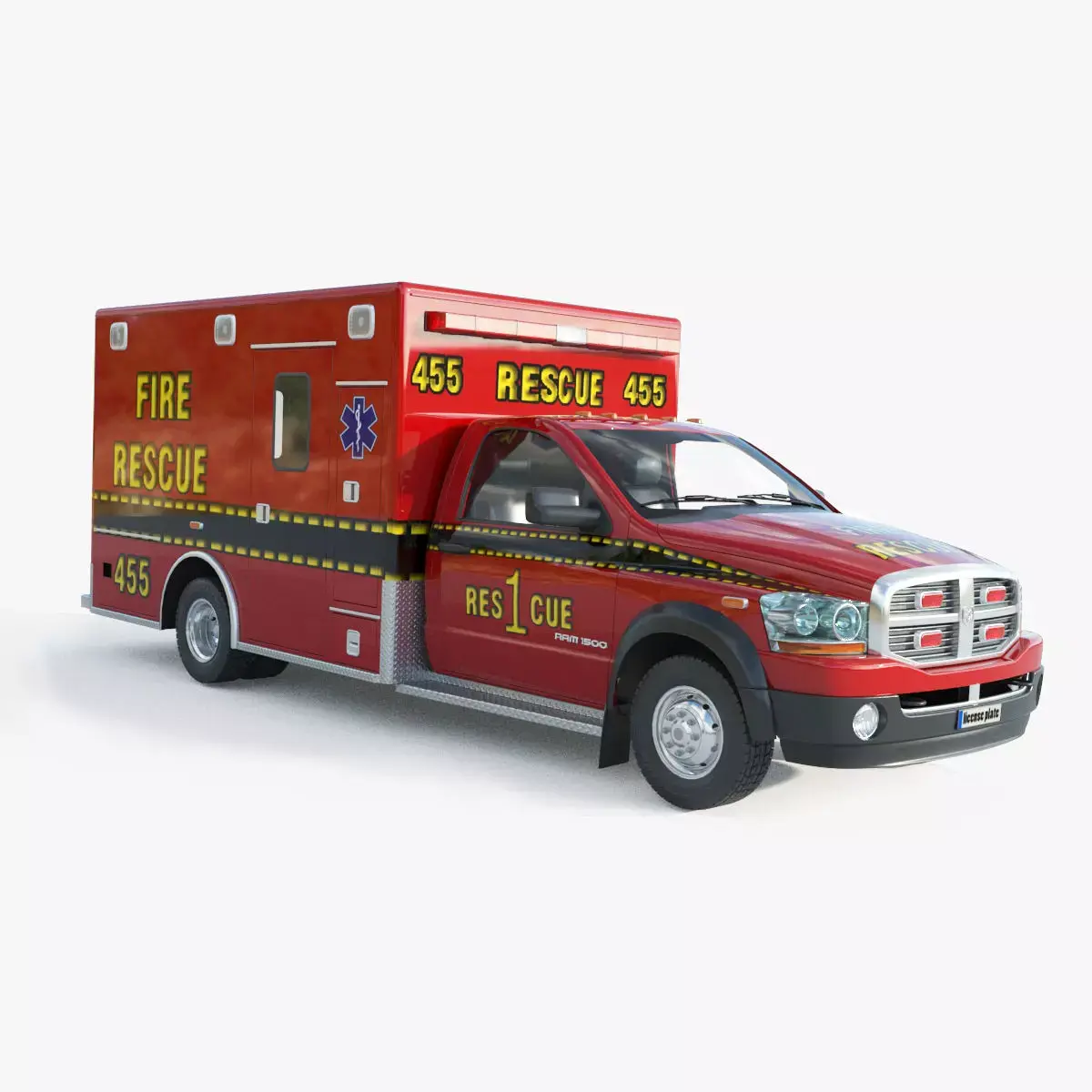 Dodge Ran 5500 Fire Rescue 3D model