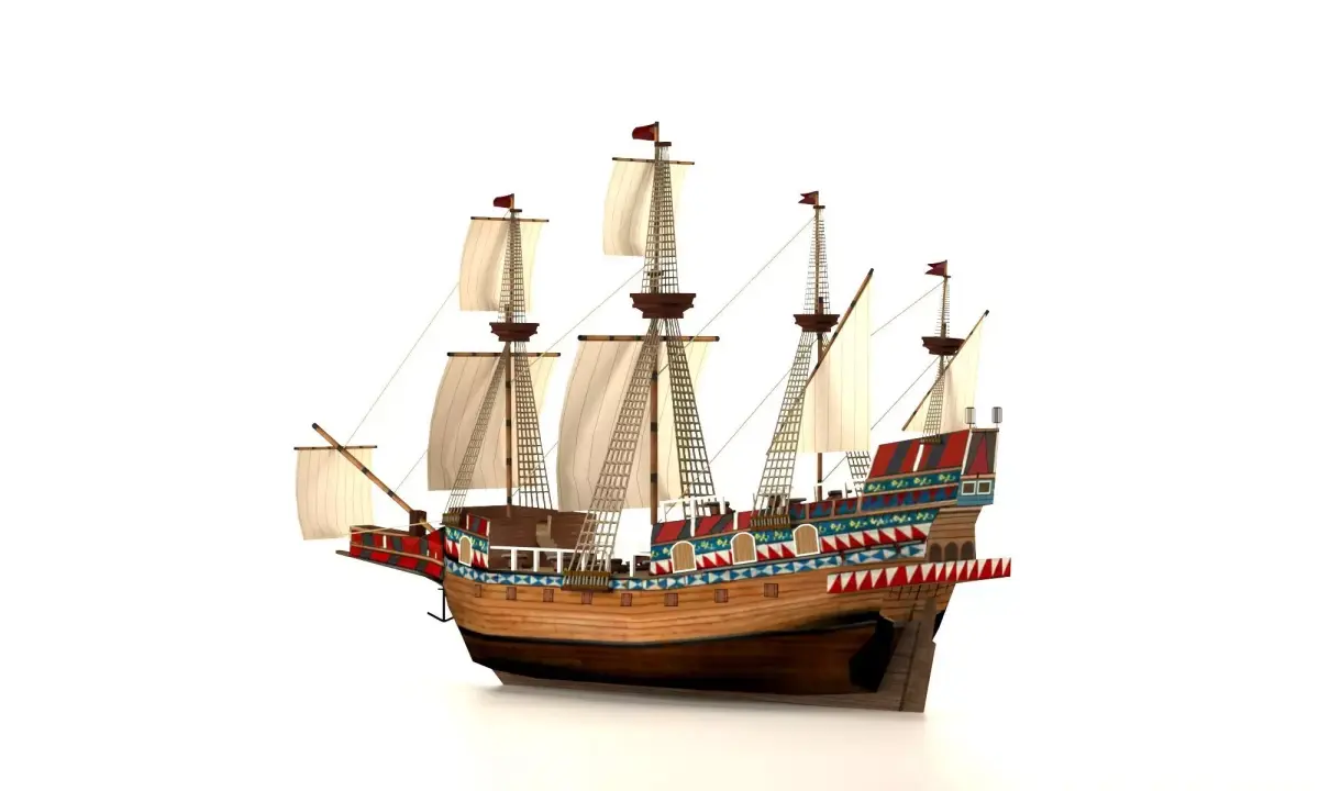 Sailing ship Low-poly 3D model buy