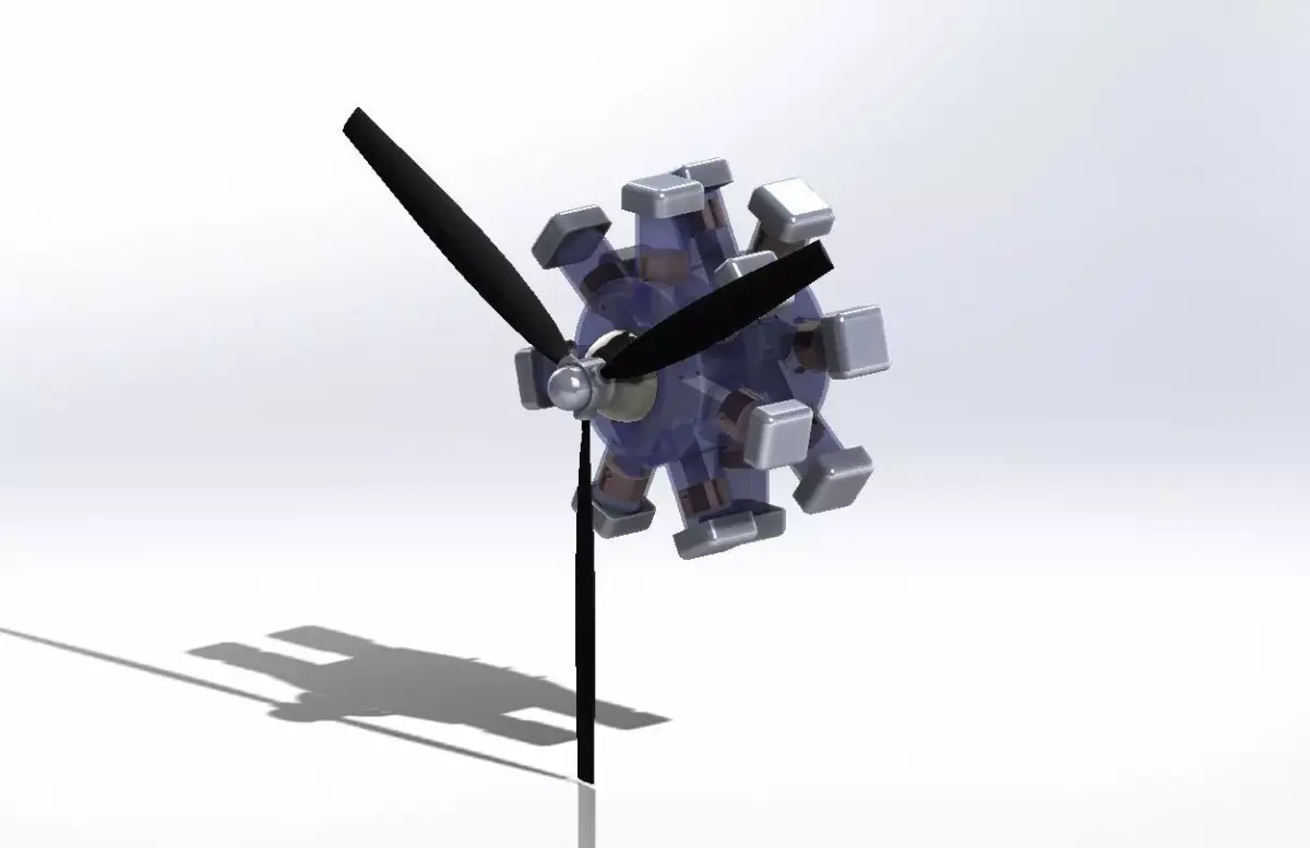 Radial Engine 3D model get