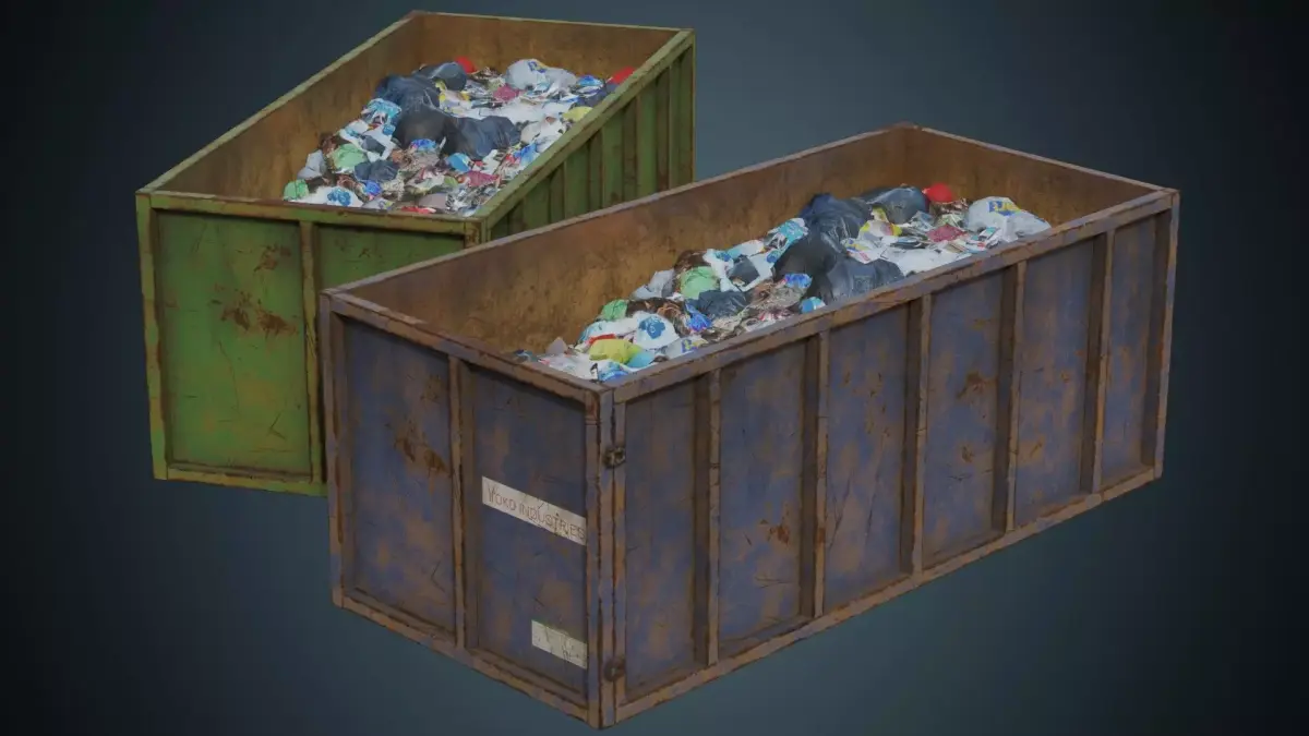 Garbage Container 2B Low-poly 3D model
