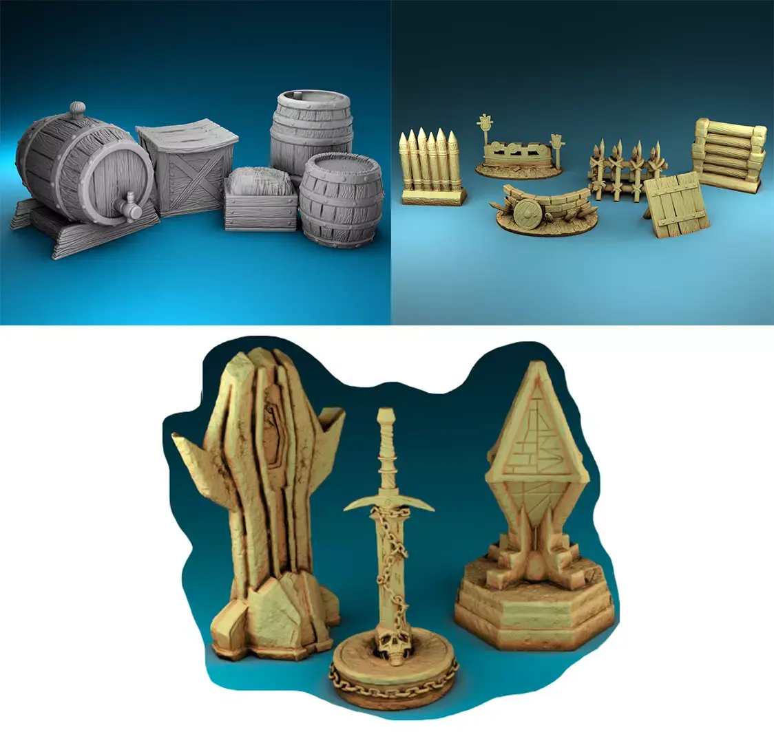 Stylized decor of Middle Ages Set Part 4 3D print model