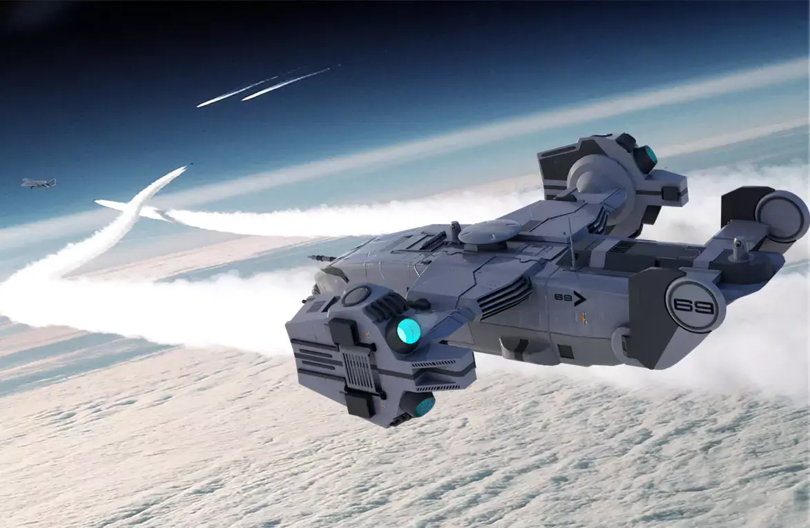 SF Sci-fi futuristic Dropship   3D model