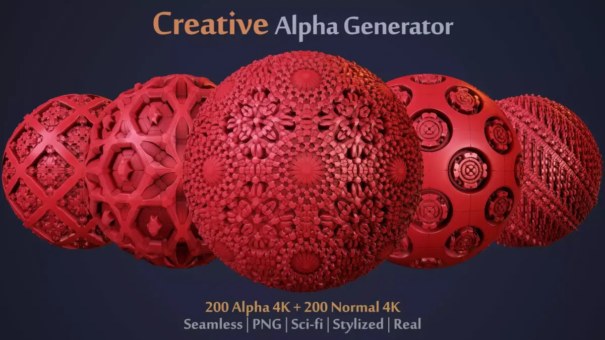 Ornaments Generator Scifi - Stylized - Real Low-poly 3D model