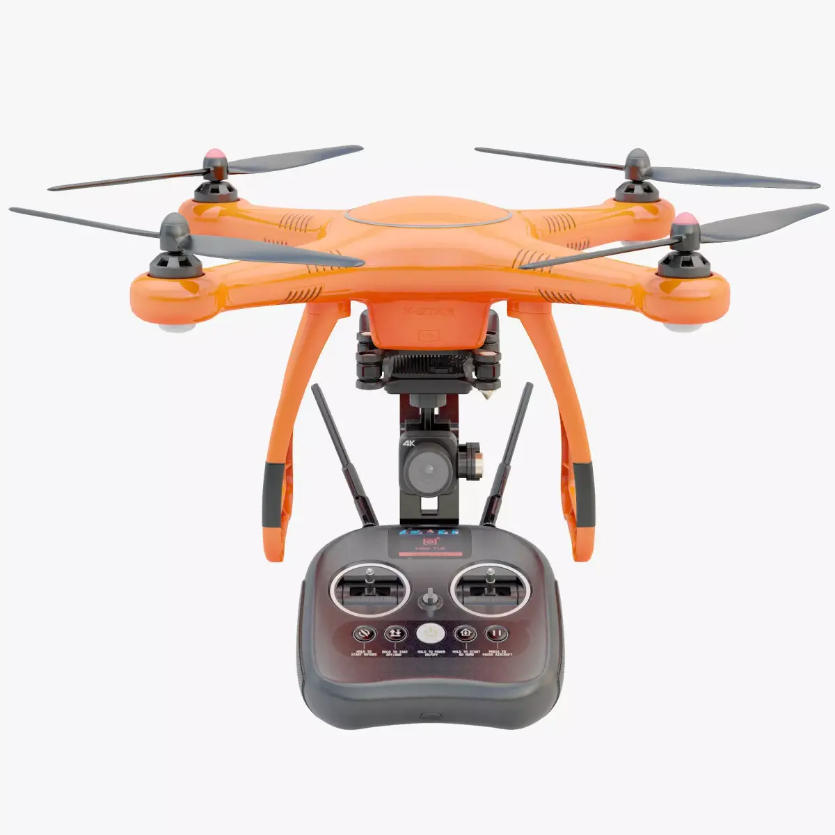 3D model Animated Drone Autel Robotics and Controller 3D model 3D model