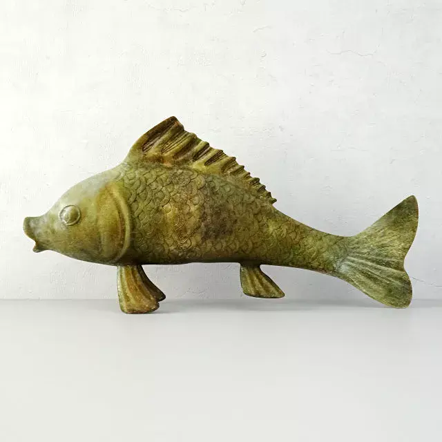 Large Bronze Good Luck Koi Fish 3D model